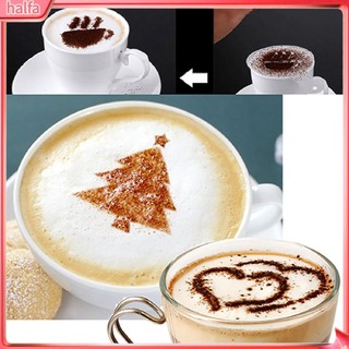 HALFA| Set 8 Khuôn Rắc Bột Trang Trí Cà Phê Diy