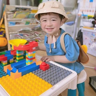 Đồ Chơi Bàn Lego đa năng 110 Chi Tiết  cao cấp cho bé - gồm bàn ghế và bộ Lego 110 chi tiết