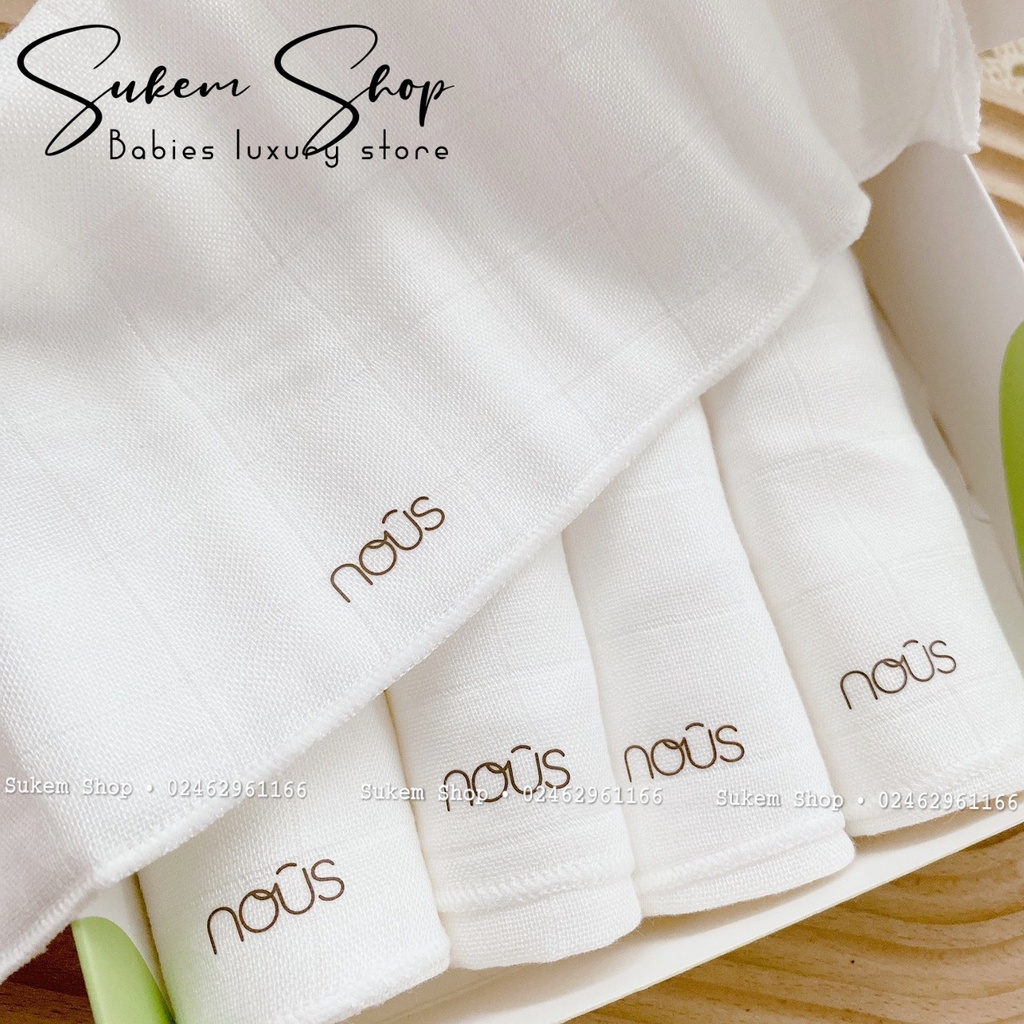 Set 5 Khăn Sữa Bamboo Sợi tre Mềm Mại Không Bám Bụi Vải Cho Bé