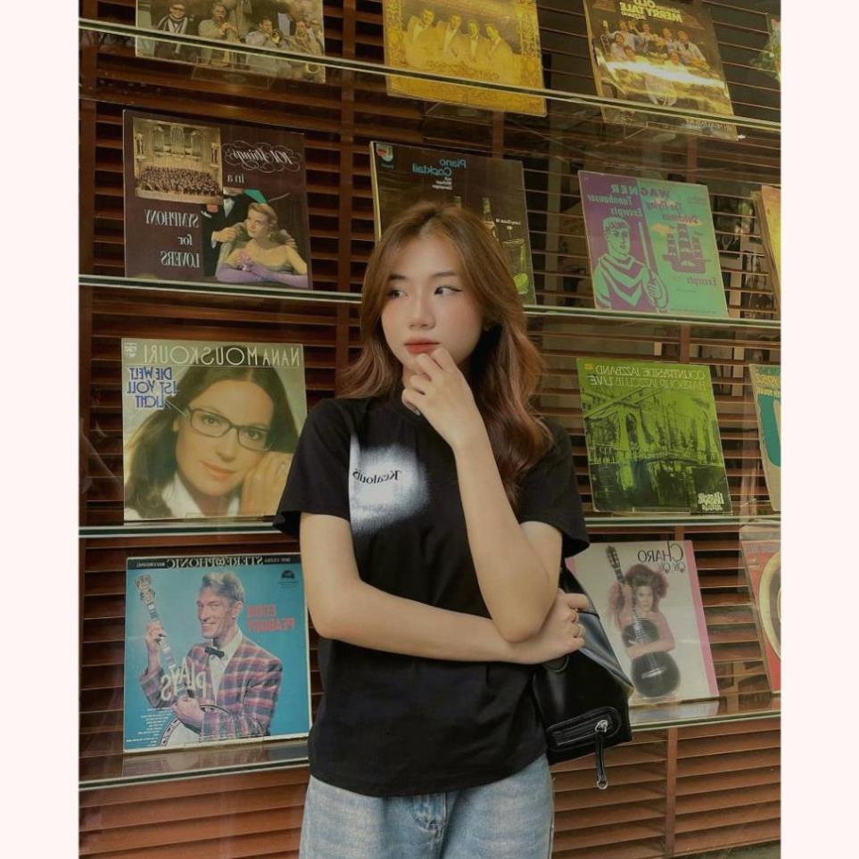 Áo Baby Tee Kealouis - Dark Flower Hoa Hồng Đen, áo thun baby tee cotton 100% localbrand.studio Seller Localbrand 2023