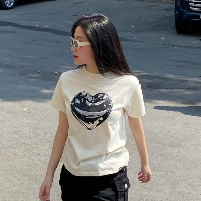 Áo BABY TEE BLACK HEART, áo thun baby tee cotton 100% localbrand.studio Seller Localbrand 2023