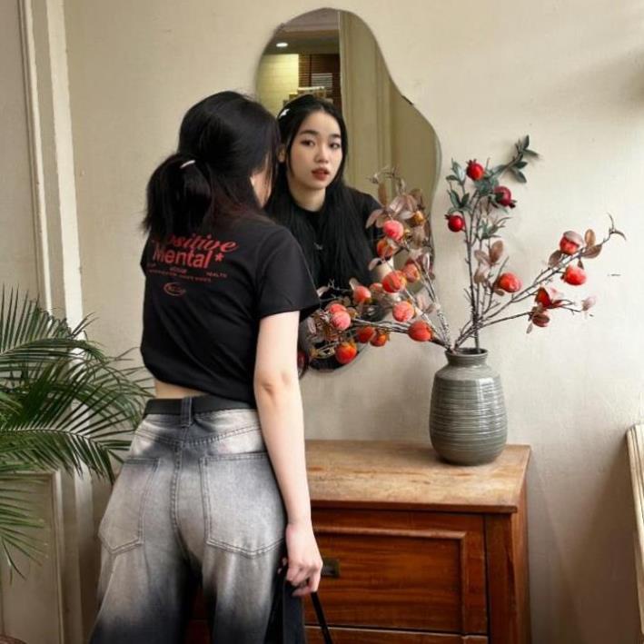 Áo Thun Baby Tee POSITIVE MENTAL 100% Cotton Mẫu Mới 2023 𝑩𝒚𝒄𝒂𝒎𝒄𝒂𝒎 Localbrand.studio Seller Localbrand 2023