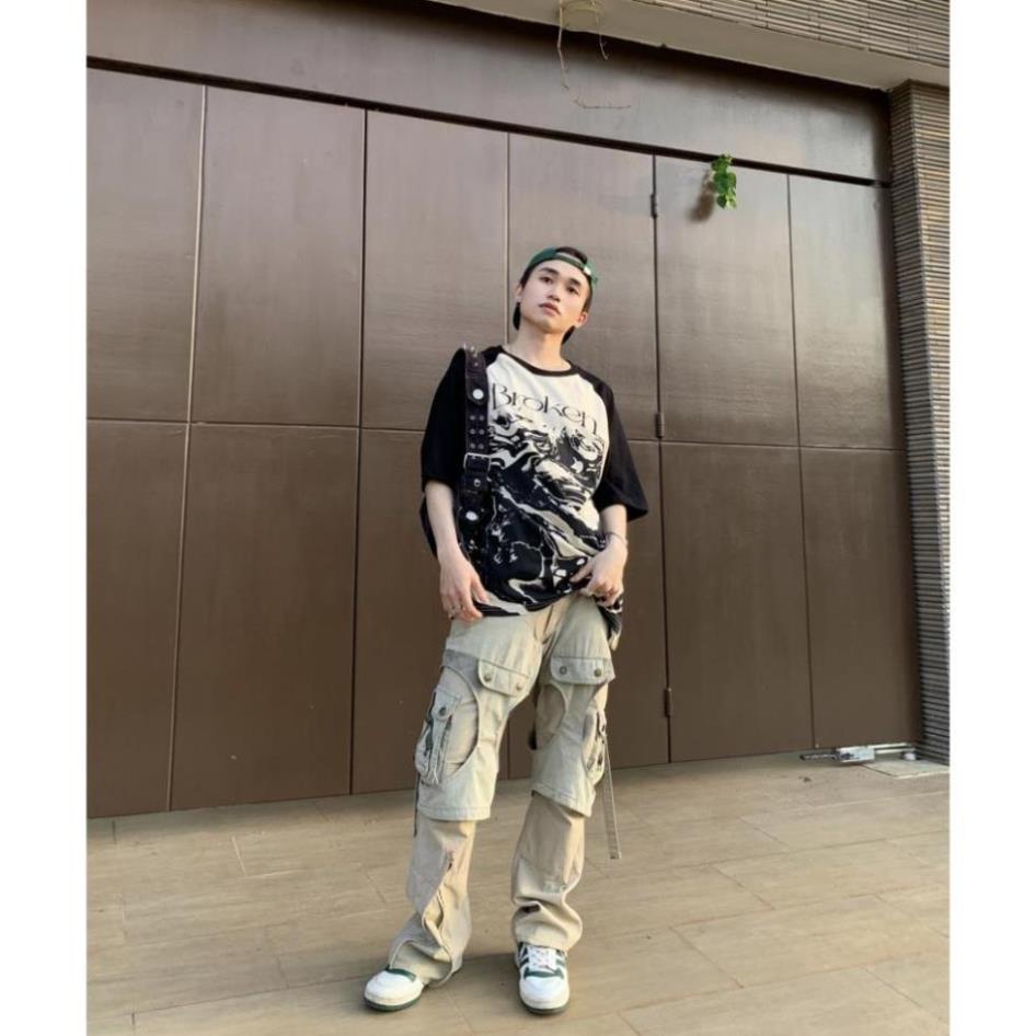 Áo thun local brand By UniSpace tay lỡ form rộng unisex nam nữ Broken Localbrand.studio Seller Localbrand 2023