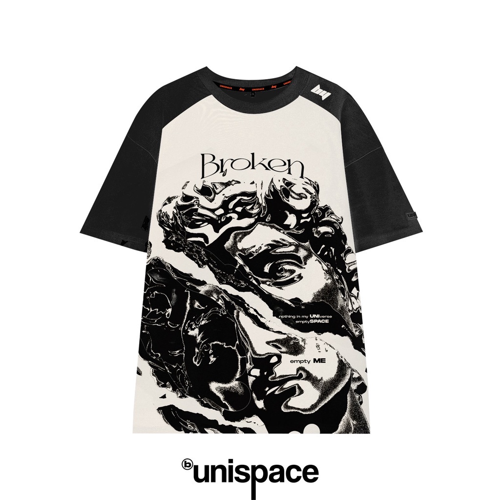 Áo thun local brand By UniSpace tay lỡ form rộng unisex nam nữ Broken Localbrand.studio Seller Localbrand 2023
