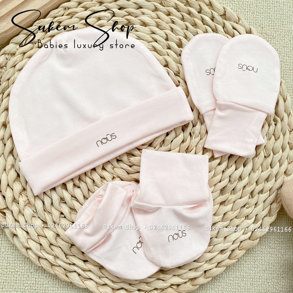 Set Bao Tay Chân NOUS 2023 Chất Siêu Mềm Mịn Cho Bé Sơ Sinh 0-3M