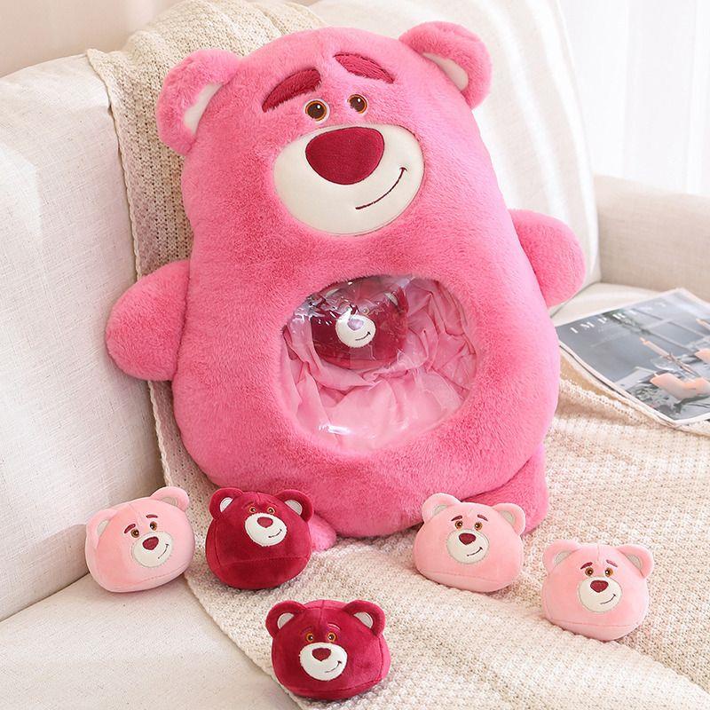 Gối Nhồi Bông Hình Bánh Snack Gấu Hồng Dễ Thương Dùng Làm Quà Tặng Sinh Nhật Cho Bé Gái