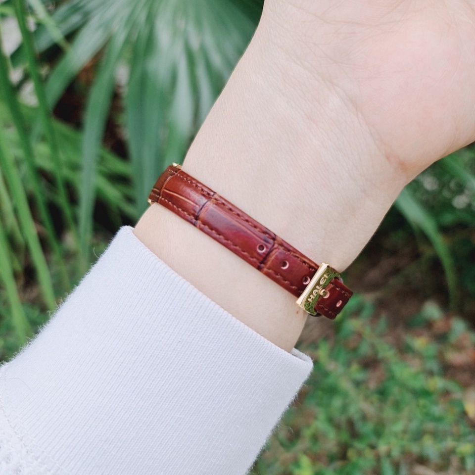 Đồng Hồ Đôi Dây Da HH139NT3 Mặt Nhỏ Chống Nước