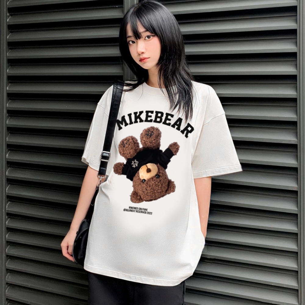 Áo thun nam nữ unisex tay lỡ, áo phông cotton from rộng MIKE BEAR Oversize