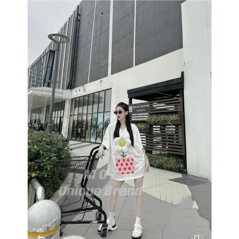 Áo thun gia đình hoa trắng phiên bản mới, tặng kèm hoa tháo rời được, áo phông trẻ em,unisex, TP KIDS