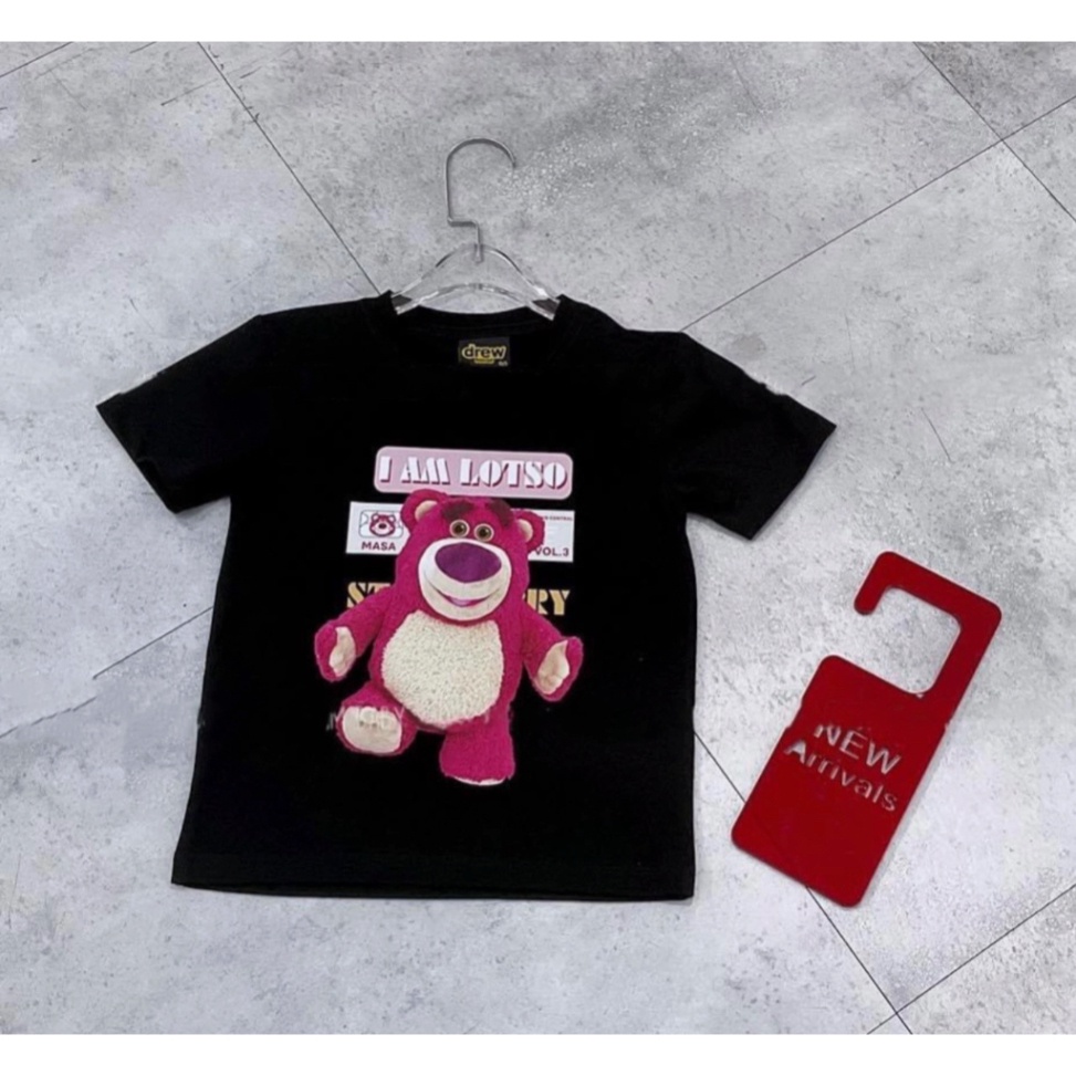 Áo thun cho bé gấu dâu hồng MASA, Áo thun gia đình mẹ và bé, TP KIDS,