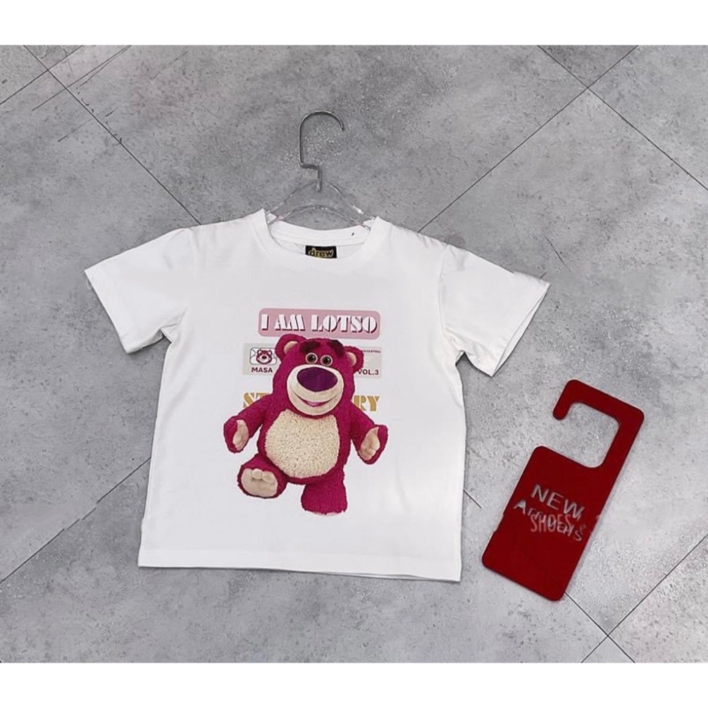 Áo thun cho bé gấu dâu hồng MASA, Áo thun gia đình mẹ và bé, TP KIDS,