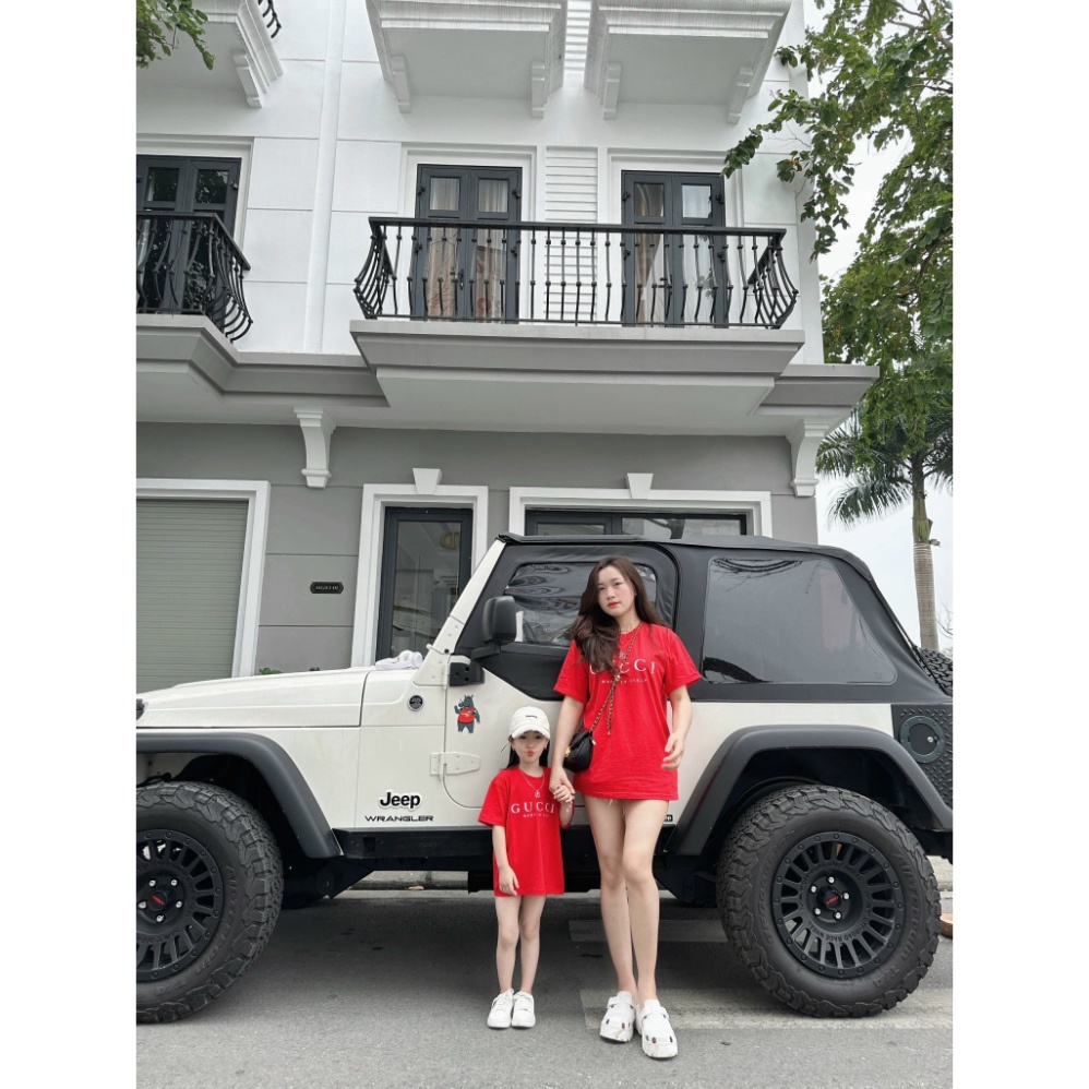 Áo thun cho bé gu ci basic, áo thun gia đình, TP KIDS,