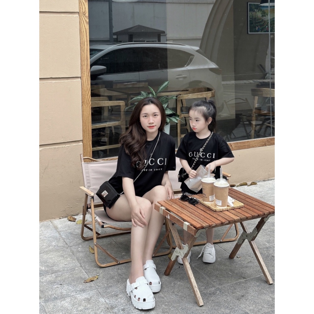 Áo thun cho bé gu ci basic, áo thun gia đình, TP KIDS,