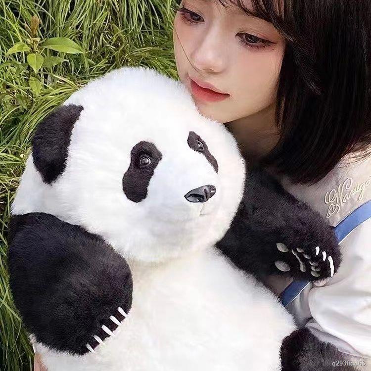 Mô phỏng gấu trúc búp bê hoa búp bê đồ chơi sang trọng Menglan búp bê lớn gối vải🤡HÀNG CÓ SẴN🤡