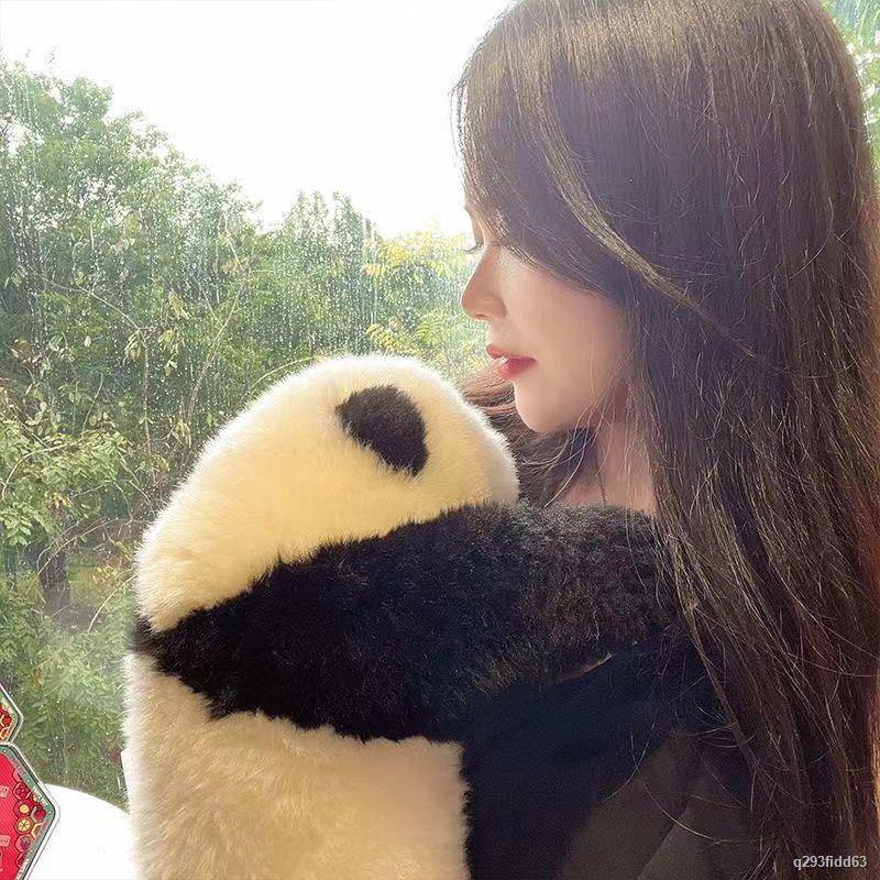 Mô phỏng gấu trúc búp bê hoa búp bê đồ chơi sang trọng Menglan búp bê lớn gối vải🤡HÀNG CÓ SẴN🤡