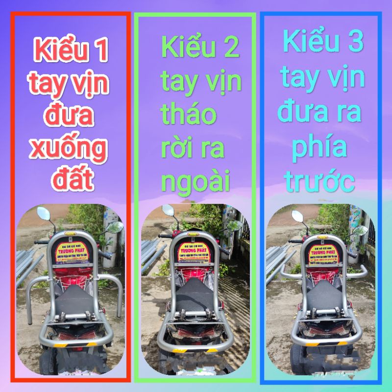 Baga phượt Xe PCX. Mẫu mới có thể tháo rời tay vịn