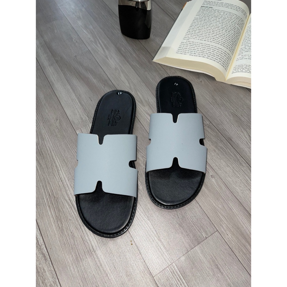 Dép nam da chữ H cao cấp da đẹp quai ngang quai chéo không quai hậu thời trang trẻ