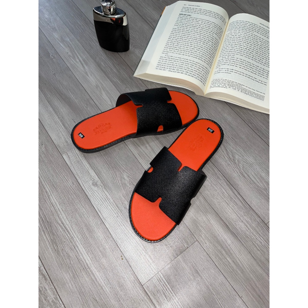 Dép nam da chữ H cao cấp da đẹp quai ngang quai chéo không quai hậu thời trang trẻ