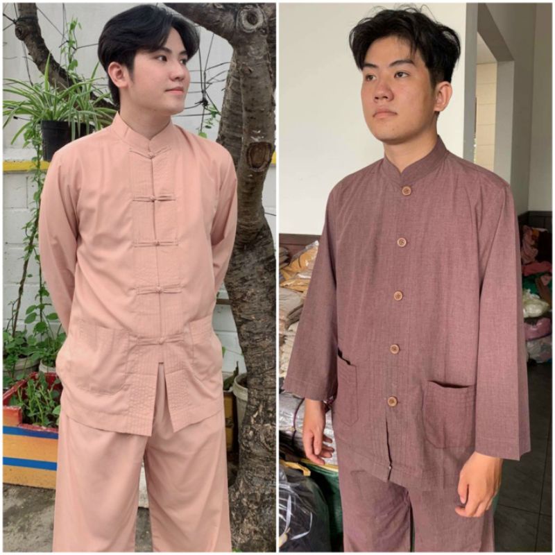 Có BIGSIZE Đồ đi chùa nam katê lãnh tụ túi tay dài đủ màu
