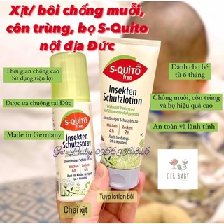 Chống muỗi, côn trùng, bọ Squito nội địa Đức -Gerbaby