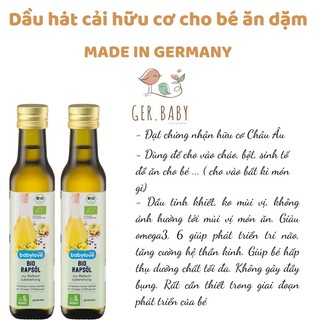 [HÀNG AIR _ CHÍNH HÃNG] Dầu hạt cải hữu cơ ĐỨC cho bé ăn dặm - Gerbaby