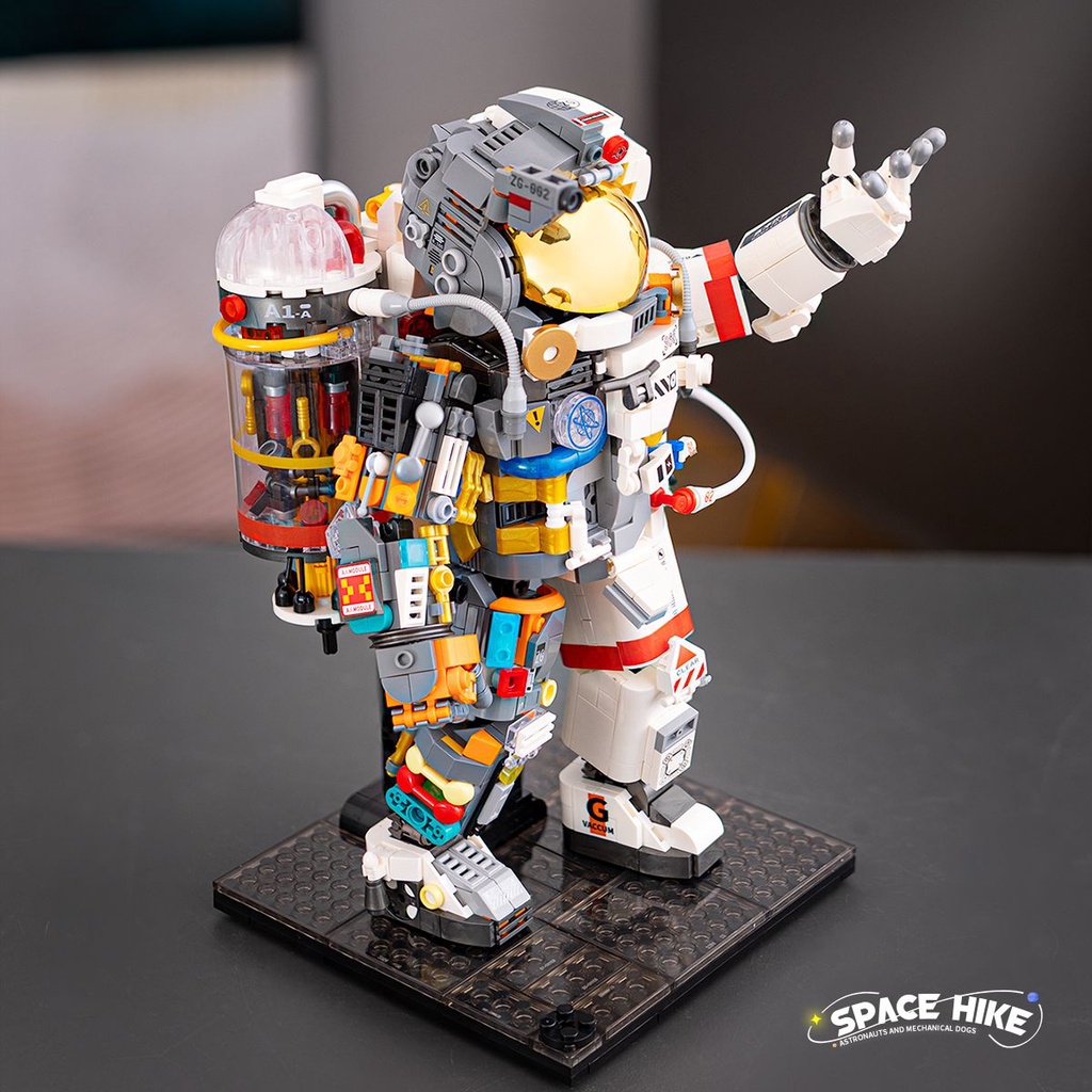 Bộ Đồ Chơi Lắp Ráp Lego Hình Phi Hành Gia Dạ Quang Giáo Dục Sớm Cho Bé