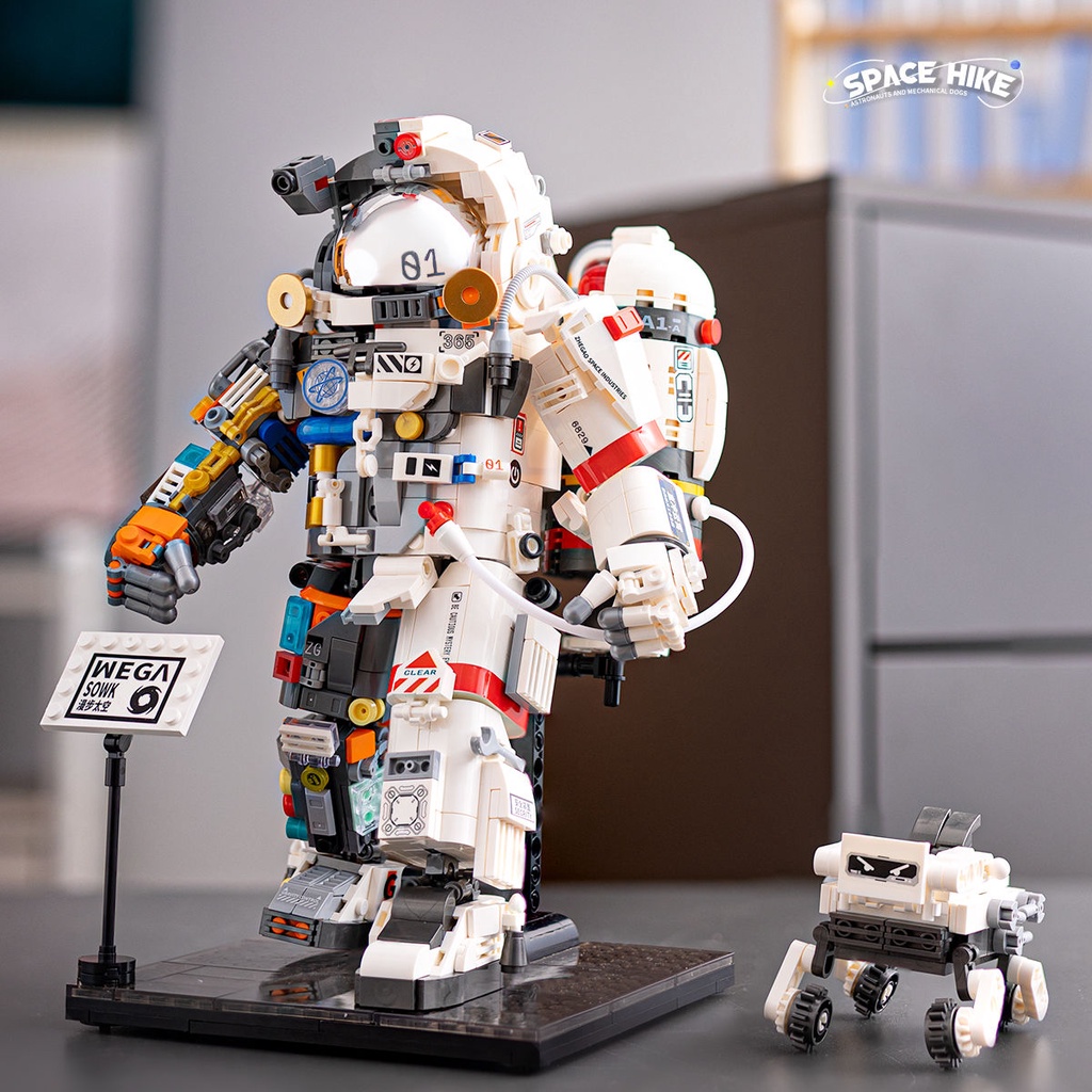 Bộ Đồ Chơi Lắp Ráp Lego Hình Phi Hành Gia Dạ Quang Giáo Dục Sớm Cho Bé