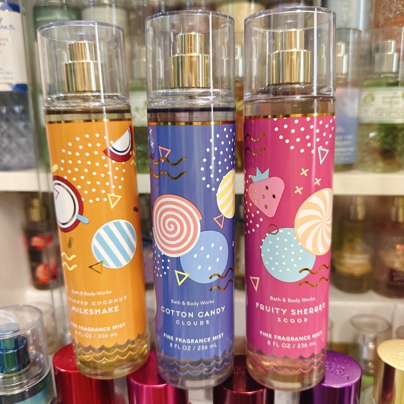Auth_Fullsize COTTON CANDY CLOUDS|FRUITY SHERBER SCOOP |ƯUHIPPED COCONUT MILKSHAKE - Xịt Thơm Body Mist Toàn Thân Usa