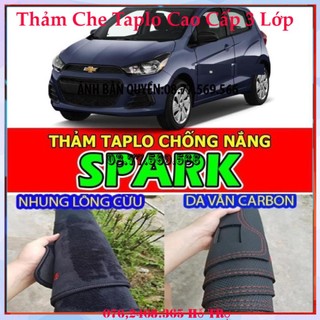 THAM TAPLO DA VÂN GỖ CHEVROLET SPARK THẢM LÓT TAPLO 3 LỚP CHỐNG NÓNG XE HƠI Ô TÔ NHUNG LÔNG DA CARBON BẢO HÀNH 12 THÁNG