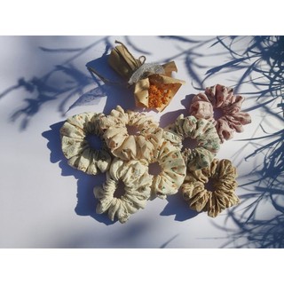 [SALE] Cột tóc vải scrunchies vải thô đũi
