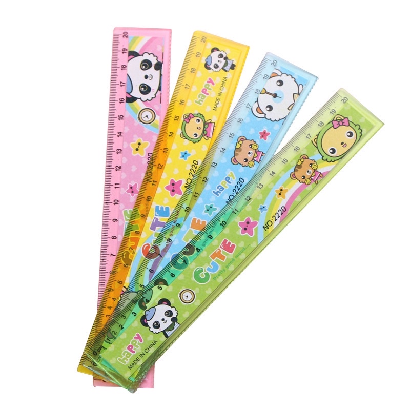 Thước Kẻ 20cm Nhựa Dẻo Hoạt Hình Cute Mesaukids