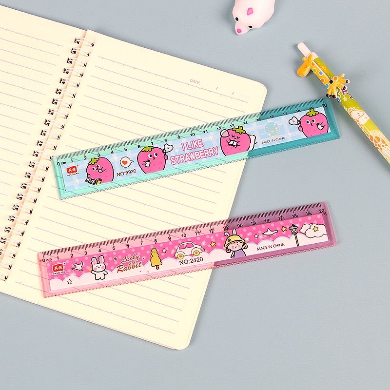 Thước Kẻ 20cm Nhựa Dẻo Hoạt Hình Cute Mesaukids