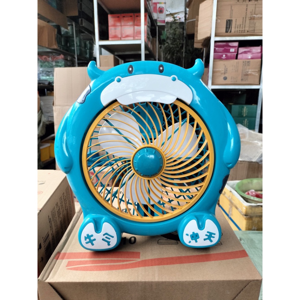 Quạt mini hình thú để bàn cắm điện văn phòng, Quạt văn phòng để bàn mini hình thú cắm điện