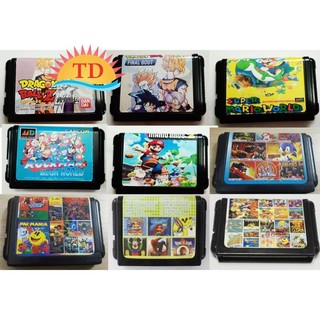 Băng game dành cho máy chơi game 6 nút Sega 16 bit (Nhiều mẫu tùy chọn)