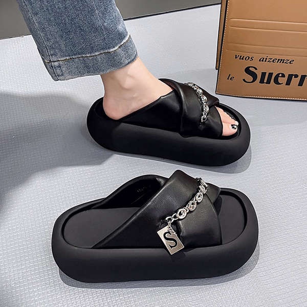 Dép Lê Quai Kim Loại Thời Trang Mùa Hè Dành Cho Nữ