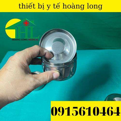Hũ Đựng Bông Cồn Y Tế- Inox 304