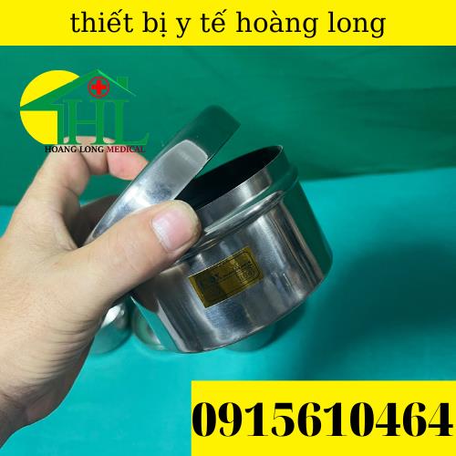 Hũ Đựng Bông Cồn Y Tế- Inox 304