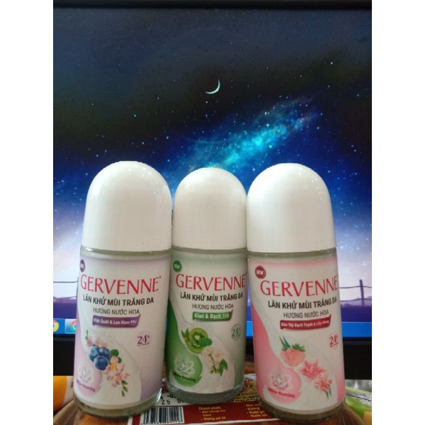 Lăn khử mùi trắng da Gervenne hương nước hoa 50ml.