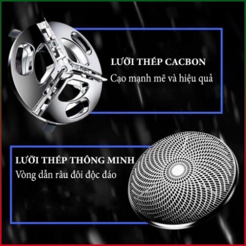 Máy Cạo Râu Mini 6 Lưỡi Kép Tự Mài, Dao Cạo Râu Điện 360 Chống Nước IP7 Sạc USB Siêu Nhanh HOT HOT