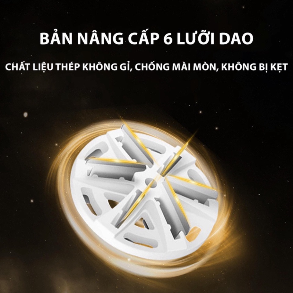 Máy Cạo Râu Mini 6 Lưỡi Kép Tự Mài, Dao Cạo Râu Điện 360 Chống Nước IP7 Sạc USB Siêu Nhanh HOT HOT