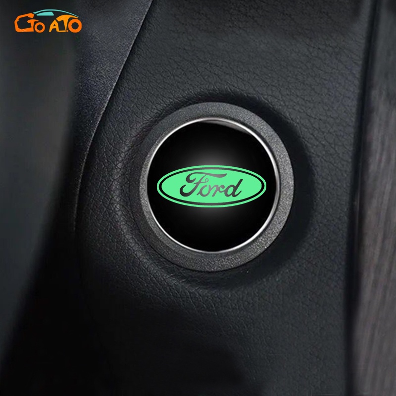 GTIOATO Phát Sáng Bảo Vệ Nút Khởi Động Ô Tô Trang Trí Ô Tô Cho Ford Ranger Focus Transit Territory Mustang Fiesta Everest Mondeo Ecosport