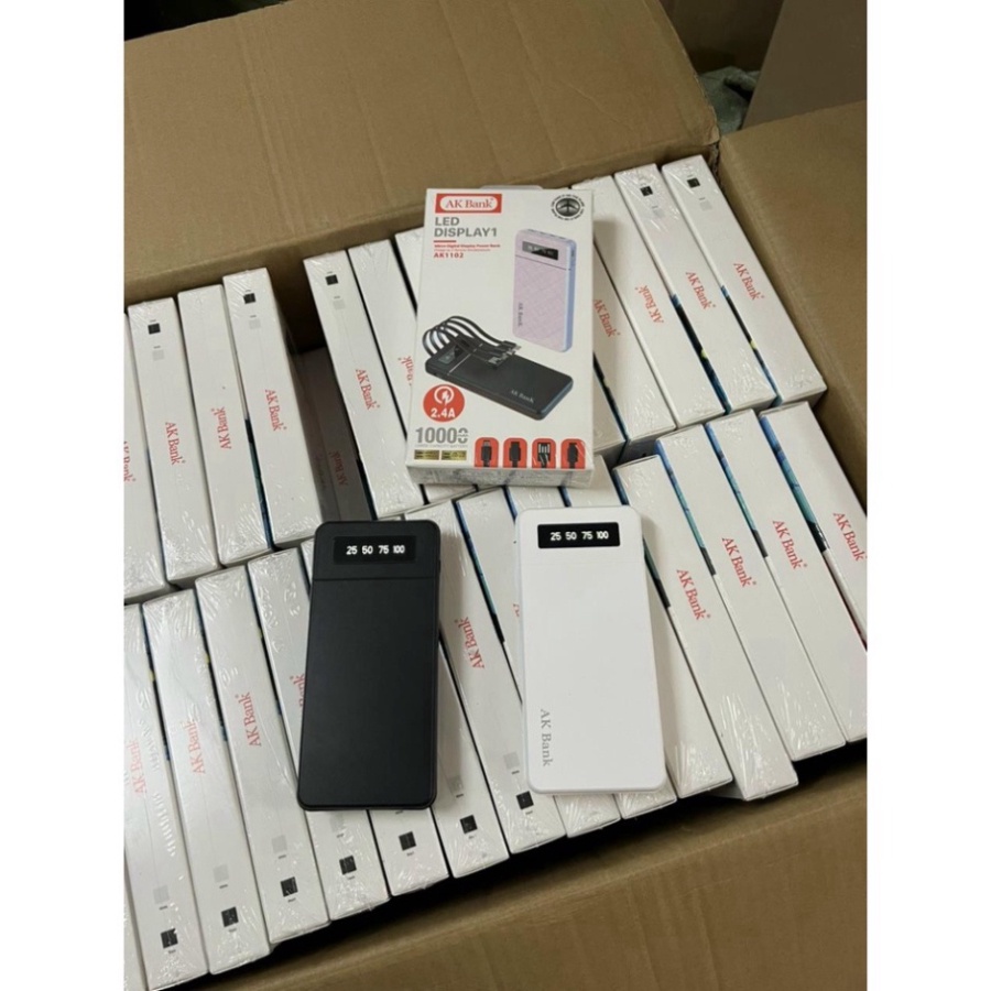 Sạc Dự Phòng AK BANK AK 1102 10000mAh Siêu Trâu có cáp sạc NEW HOT