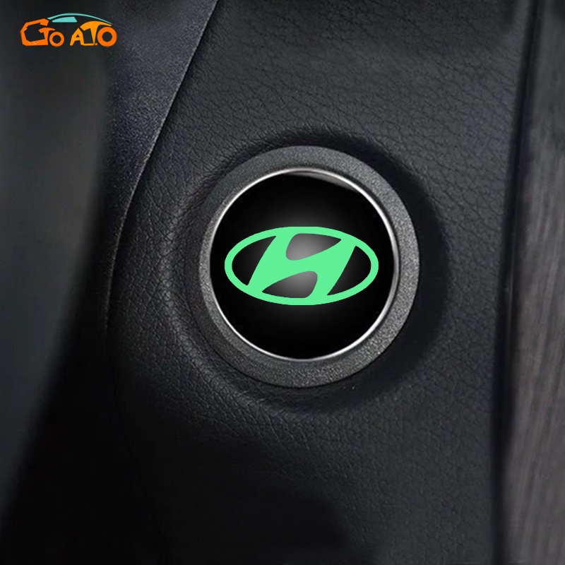 GTIOATO Phát Sáng Nút Khởi Động Ô Tô Nắp Bảo Vệ Phụ KiệN Trang Trí Ô Tô Cho Hyundai Creta Accent Kona I10 Elantra I20 Tucson SantaFe Sonata