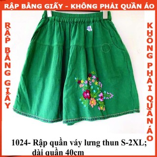 Rập quần váy lưng thun - Rập giấy mã 1024