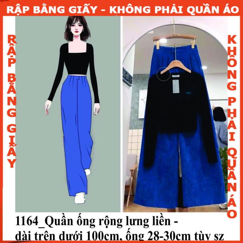 Rập giấy A0 quần ống rộng mã 1164 (BẢN VẼ)
