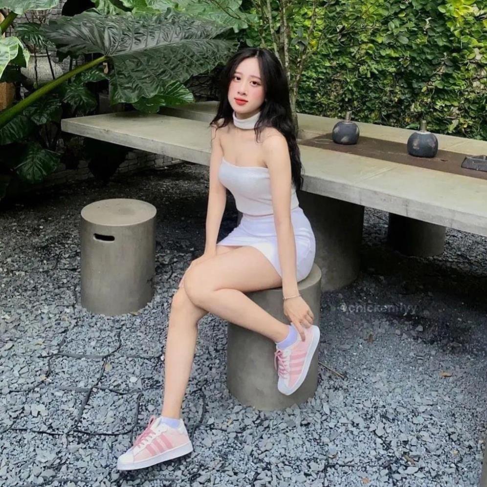 Giày thể thao adidas superstar 2023 màu kem sữa ,Hồng Xanh, giày adidas mũi sò nam nữ bản mới nhất