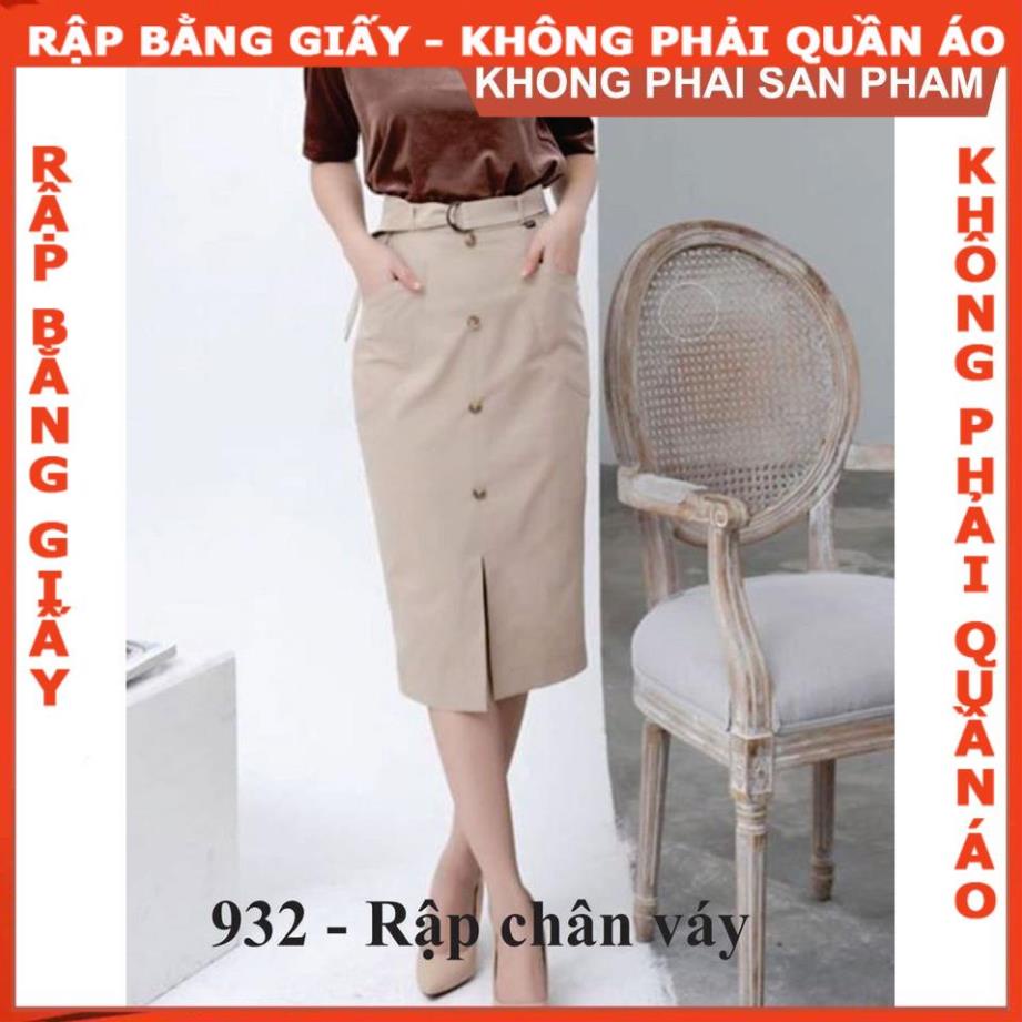 Rập giấy mã 932 - Rập chân váy (Bản vẽ) (BẢN VẼ)