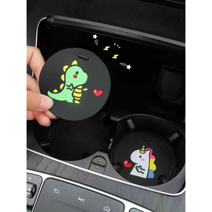 Miếng lót cốc trên xe hơi đế cao su đặc hình dễ thương ( 1 chiếc ),Lót ly xe hơi nhân vật hoạt hình - Để lót cốc cao su | BigBuy360 - bigbuy360.vn