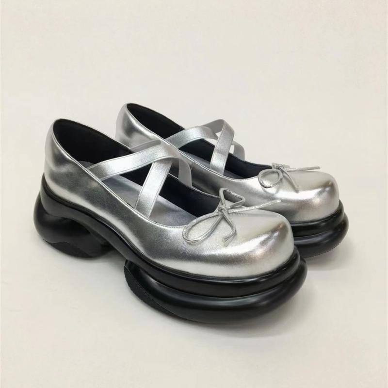 Giày Búp Bê Mary Jane Đế Dày Quai Chéo Thời Trang Xuân Hè 2023 Mới