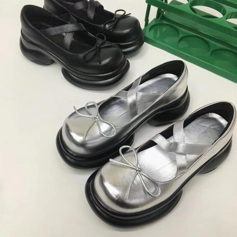 Giày Búp Bê Mary Jane Đế Dày Quai Chéo Thời Trang Xuân Hè 2023 Mới